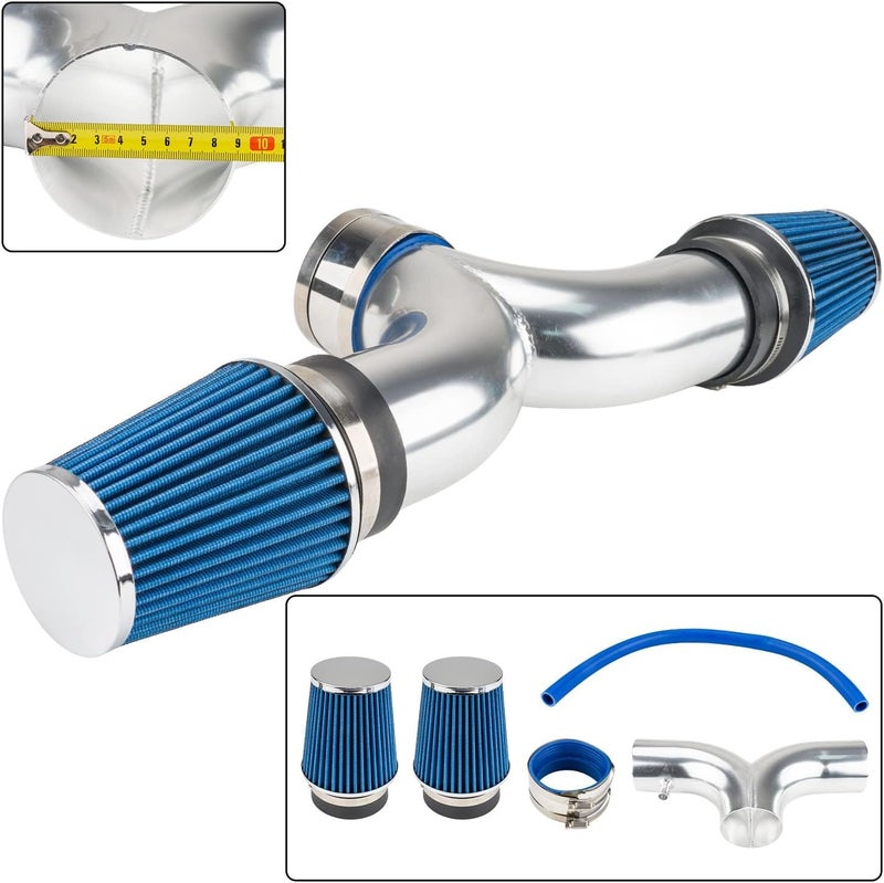Suride Cold Air Intake Kit with Filter Heat Shield for 1997 1998 1999 2000 Corvette 5.7L V8 (Blue) - Image 2